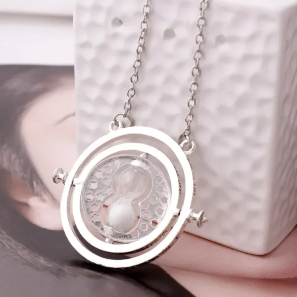 Silver Harry Potter Magic Time Turner Necklace