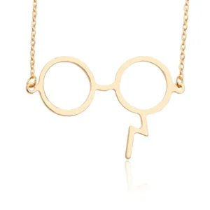 Gold Harry Potter's Glasses Necklace