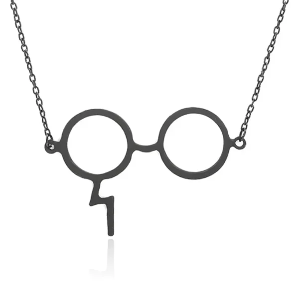 Black Harry Potter's Glasses Necklace